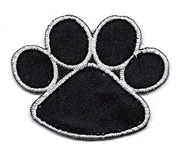 Black Paw Print Logo - Amazon.com: Clifford the Big Red Dog BLACK PAW PRINT Embroidered ...