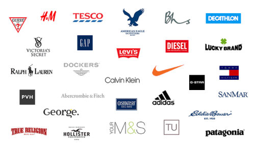 Famous Clothing Company Logo - Company Logo Wear Store Names - Clipart & Vector Design •