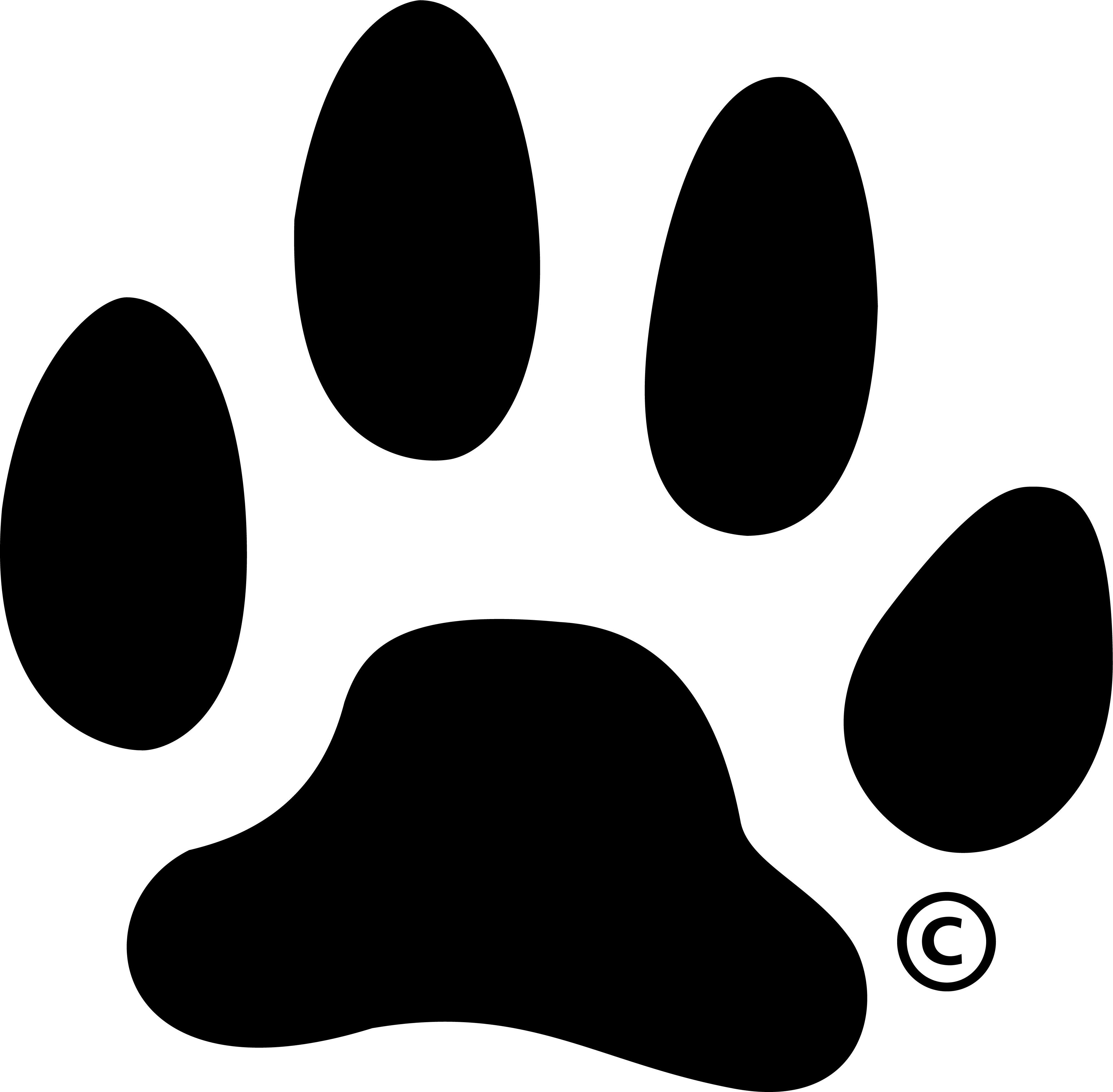 Black Paw Print Logo - Our Logos | Barton Community College