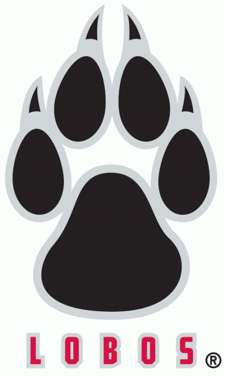 Black Paw Print Logo - New Mexico Lobos Alternate Logo (1999) black wolf paw print