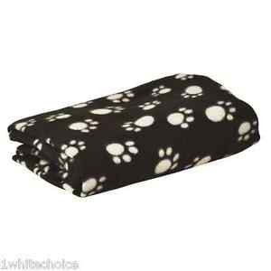 Black Paw Print Logo - Jumbo Warm Dog Cat Bed Pet Blanket 120x145cm Black Paw Print Sofa