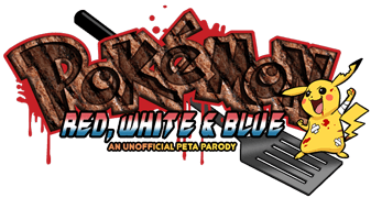 Red White and Blue Logo - Pokémon: Red, White, & Blue—an Unofficial PETA Parody Game | PETA.org