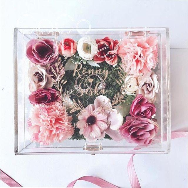 Rustic Flower Logo - Cocostyles personalized rustic flower acrylic ring box with gold