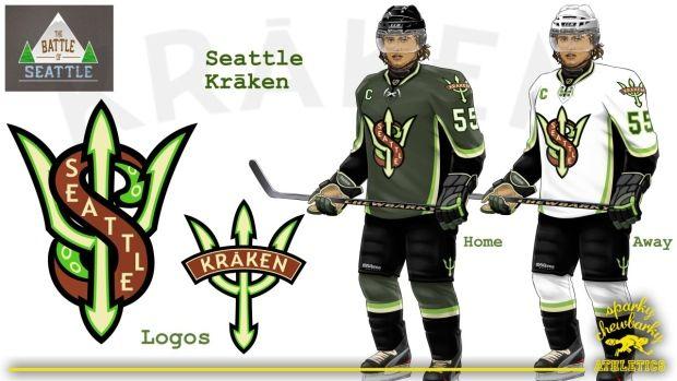 Former NHL Logo - Graphic designer releases concept logos and jerseys for Seattle NHL ...