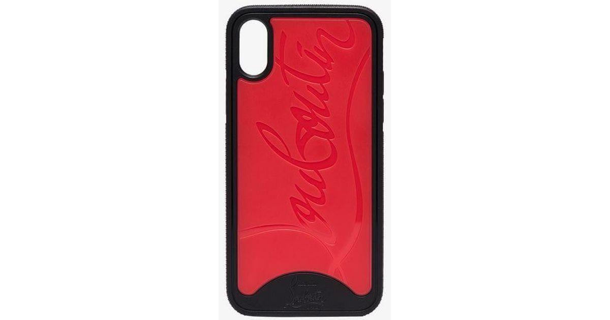 Black and Red X Logo - Christian Louboutin Black And Red Logo Iphone Case X in Red for Men ...