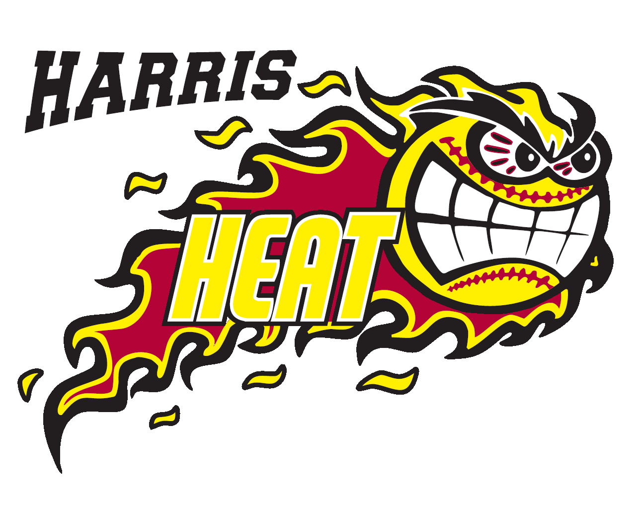 Baseball and Softball Logo - Harris Heat Tourney. Harris Baseball Softball, Inc
