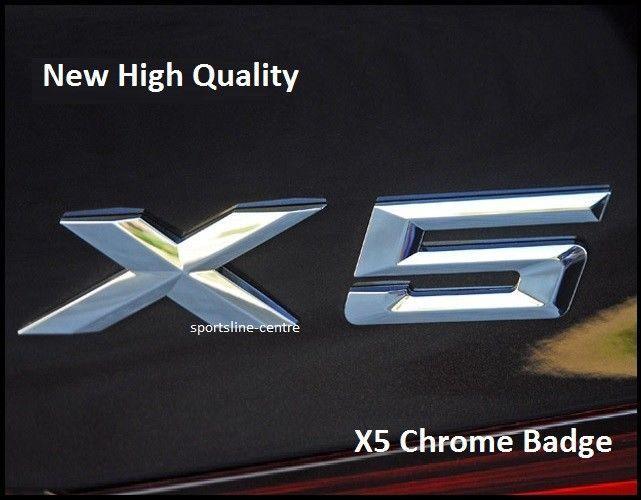 BMW X5 Logo - New Chrome X5 Rear Boot Trunk Badge Emblem Lettering Letter Number ...