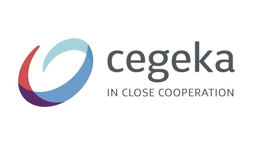 Cool Blue and Red Company Logo - Cegeka True Colors