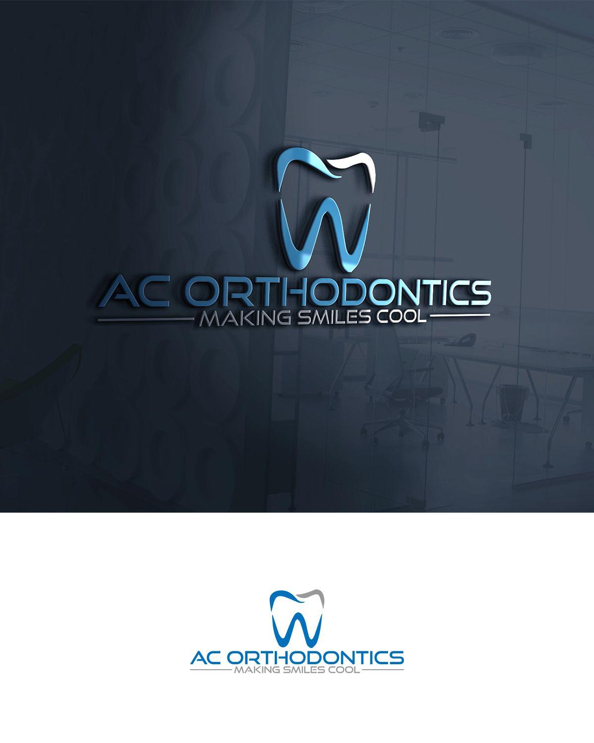 Cool Blue and Red Company Logo - Modern, Upmarket, Dental Logo Design for AC Orthodontics. Making ...