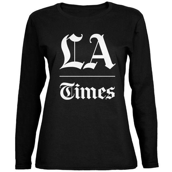 L.A. Times Logo - LA Times Stacked Logo Black Long Sleeve Women's T-Shirt | Shop ...