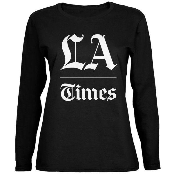 L.A. Times Logo - LA Times Stacked Logo Black Long Sleeve Women's T Shirt. Shop