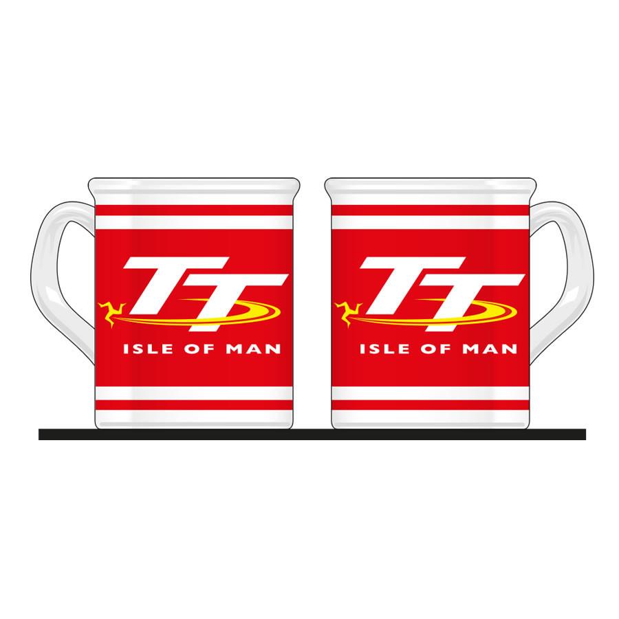 Red and White TT Logo - Official Isle of Man TT Mug & White MUG3
