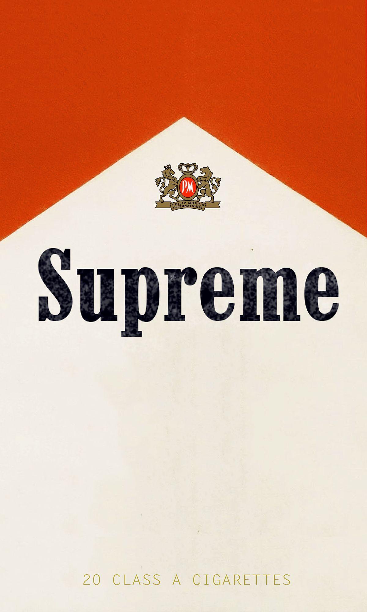 BAPE Supreme Red Logo - Marlboro x Supreme (2016) | Supreme | Pinterest | Wallpaper, Supreme ...