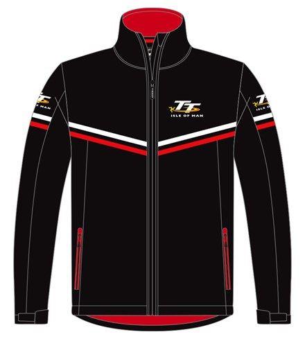 Red and White TT Logo - TT Softshell Jacket with Red & White Piping : Isle of Man TT Shop