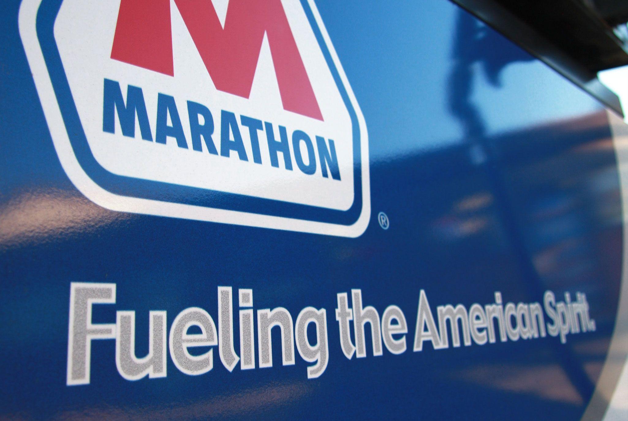 Marathon Gas Station Logo - Zemba Bros., Petroleum - Zanesville, Ohio - Marathon Gas Station