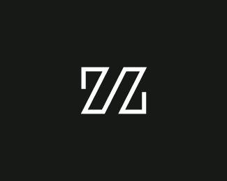 Black with a Z Logo - Double Letter Z Logo Designed