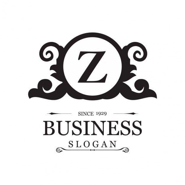 Black Business Logo - Ornamental logo for business with the letter z Vector | Free Download