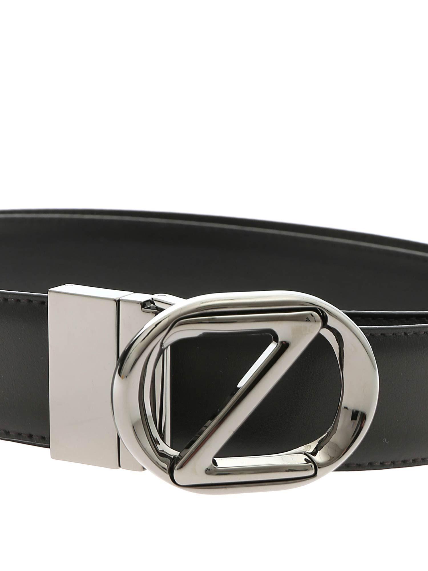 Black with a Z Logo - Z Zegna Reversible Black Belt With Z Logo in Black for Men - Lyst