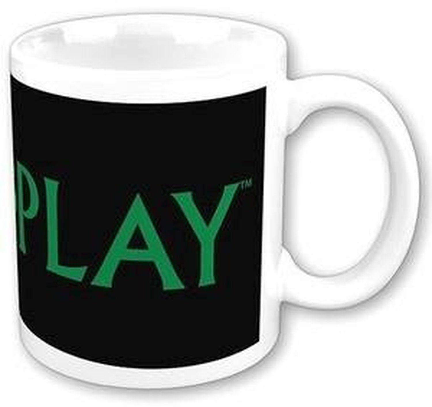 Green Y Logo - Coldplay Band Name Logo Coffee Mug White Black Green Boxed Fan Gift