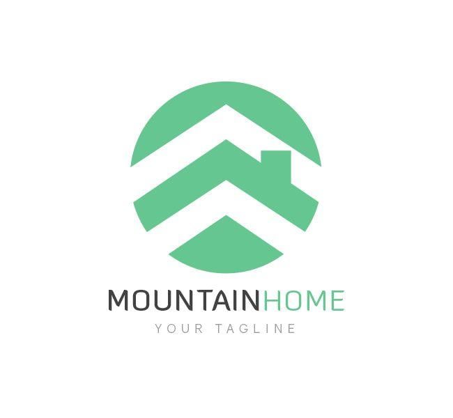Realty Logo - Mountain Homes Realty Logo & Business Card Template - The Design Love