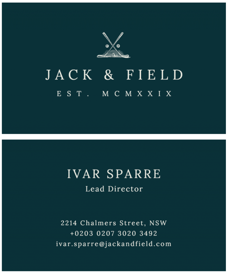 Green Y Logo - This Business Card Has A Bold Colour Choice A Harsh Green Y Brown As