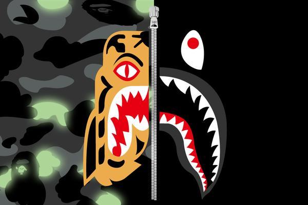Tiger Shark Logo - A BATHING APE® TIGER SHARK COLLECTION | us.bape.com
