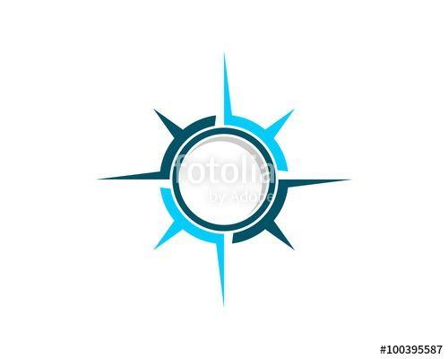 Compass Rose Logo - Blue Compass Rose Logo Template 2 Stock Image And Royalty Free