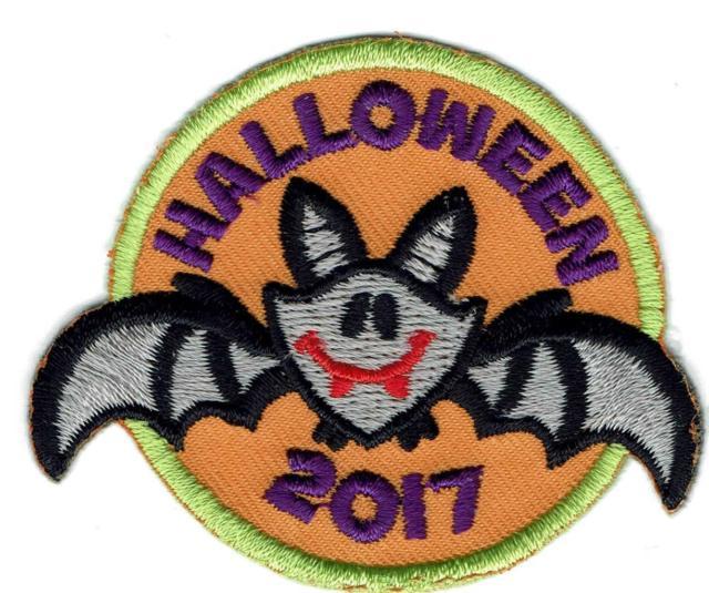 Cute Bat Logo - Girl Boy Cub Halloween '17 2017 Cute Bat Party Patches Crests Badge