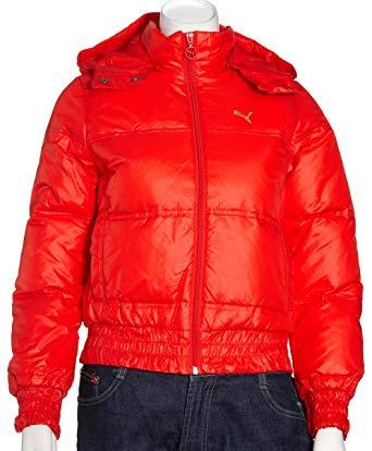 Black and Red X Logo - Puma Womens Logo Padded Race Puffer Jacket - Red X-Large: Amazon.co ...