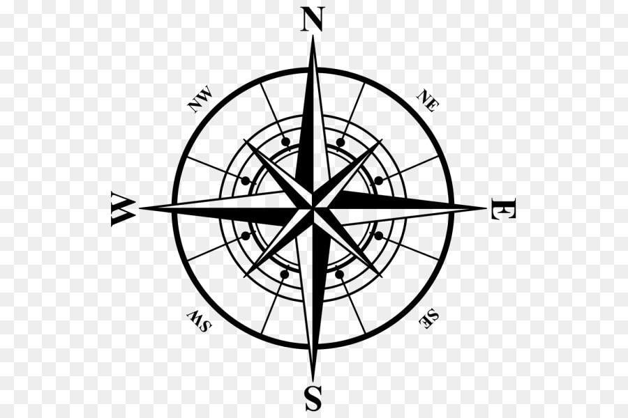 Black Compass Logo - Compass rose Clip art - gps logo png download - 600*600 - Free ...