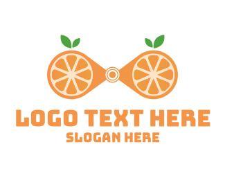 Orange Zoom Logo - Binocular Logo Maker