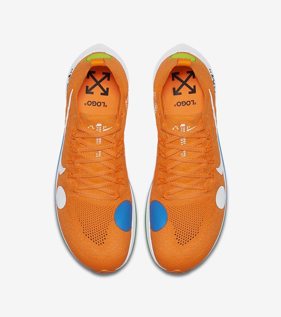 Orange Zoom Logo - Nike x Off White Mercurial Zoom Fly Orange