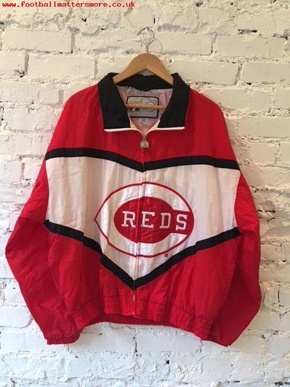 Large Red S Logo - Men\'s Clothes Vintage Cincinnati Reds Baseball Jacket / 90s 1990s