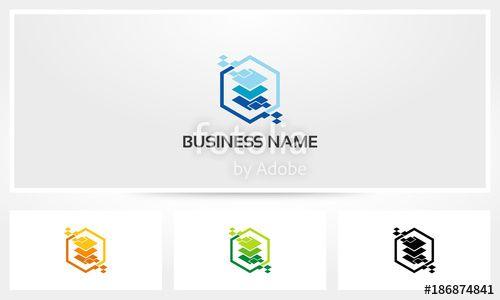Stack Logo - Stack Box Digital Server Hosting Logo Stock Image And Royalty Free