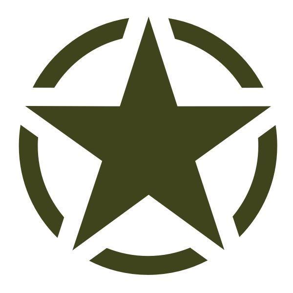 U.S. Army Star Logo - Military Green US American Army Star Car Jeep Bumper Vinyl Decal ...