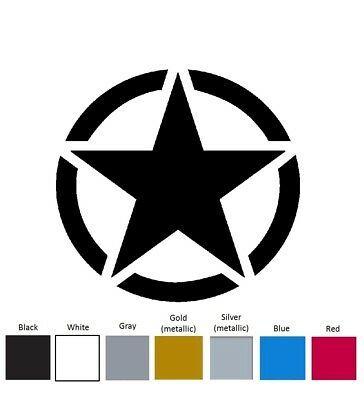 U.S. Army Star Logo - US ARMY JEEP Star Logo Vinyl Decal Car Window Sticker Color