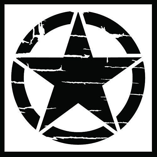 Star Symbol in Circle Logo - Amazon.com: Auto Vynamics - STENCIL-INVSTAR-DISTRESSED-10 ...