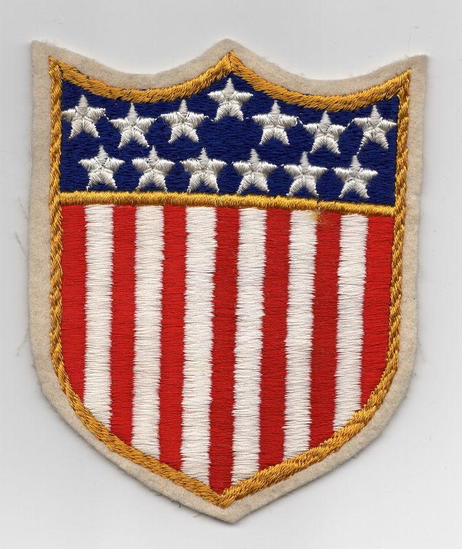 Red White Shield Logo - Hard to find pocket Red/White/Blue star 