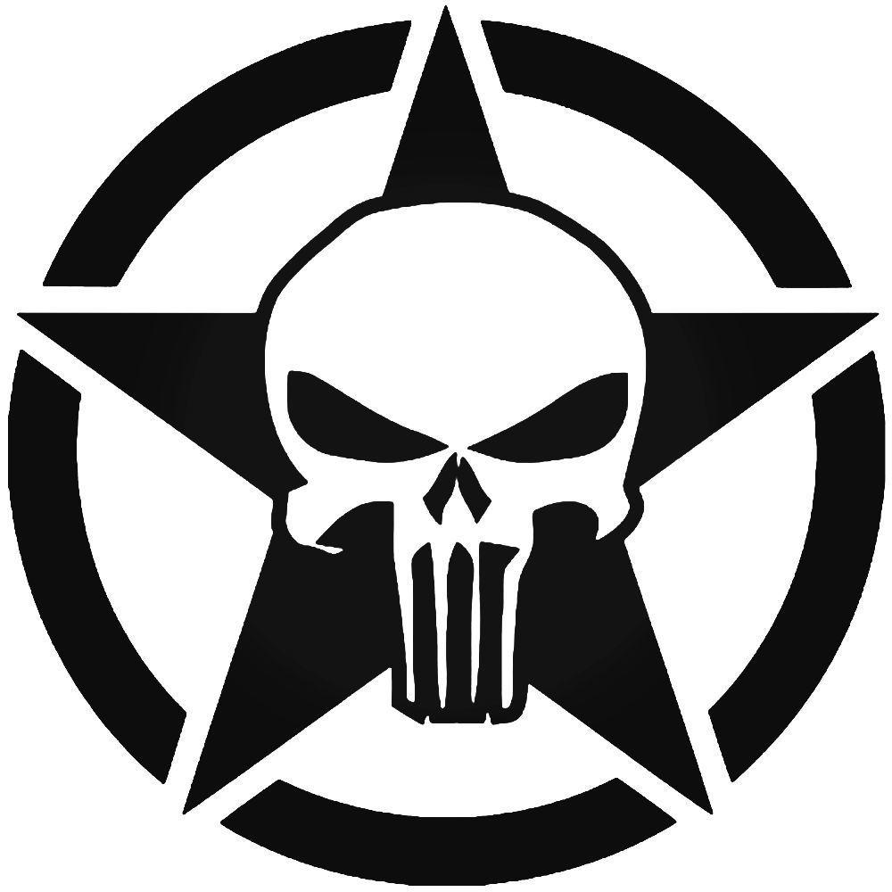 U.S. Army Star Logo - Punisher Skull Us Army Star 1 Vinyl Decal Sticker