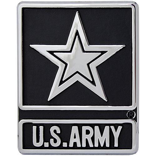 U.S. Army Star Logo - U.S. Army Silver Star Logo Chrome Auto Emblem
