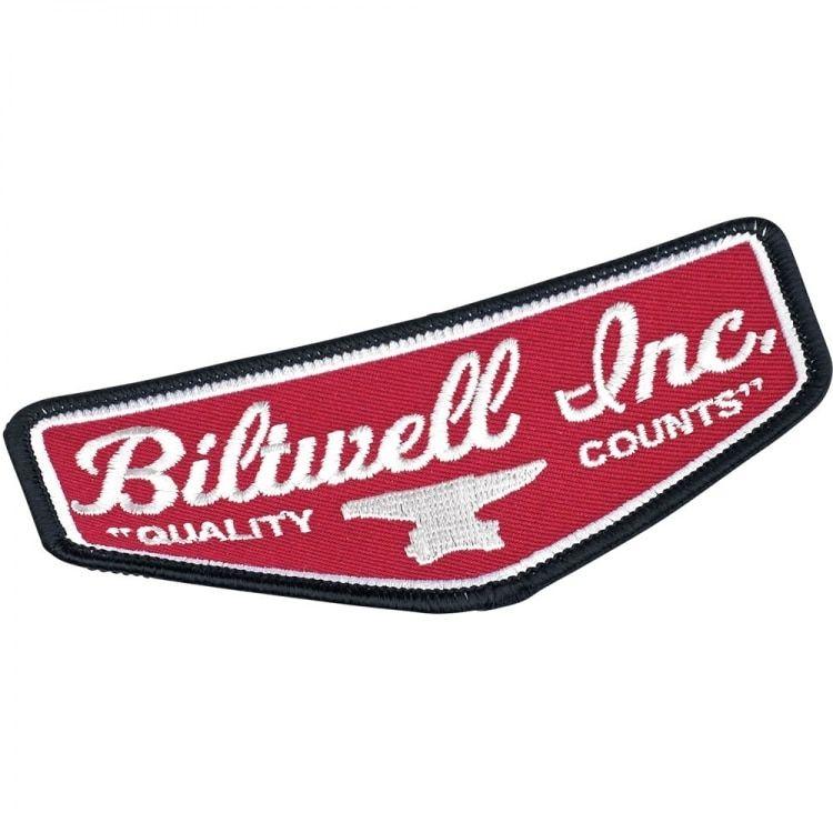 Red White Shield Logo - Biltwell Black/Red/White Shield Motorcycle Patch - Get Lowered Cycles
