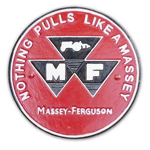 Massey Logo - Massey Ferguson Tractor Sign Badge Cast Iron Vintage Style Logo Farm