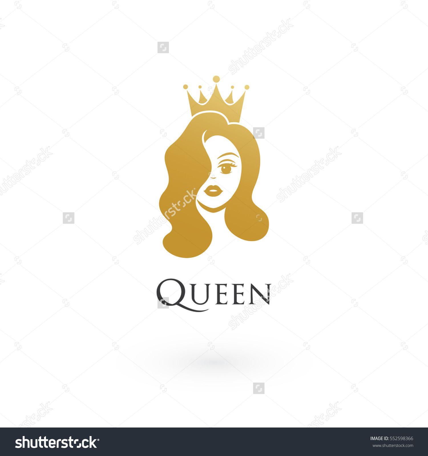 Queen Crown Logo - beauty, sexy queen wearing crown logo | Life planner | Logos, Crown ...