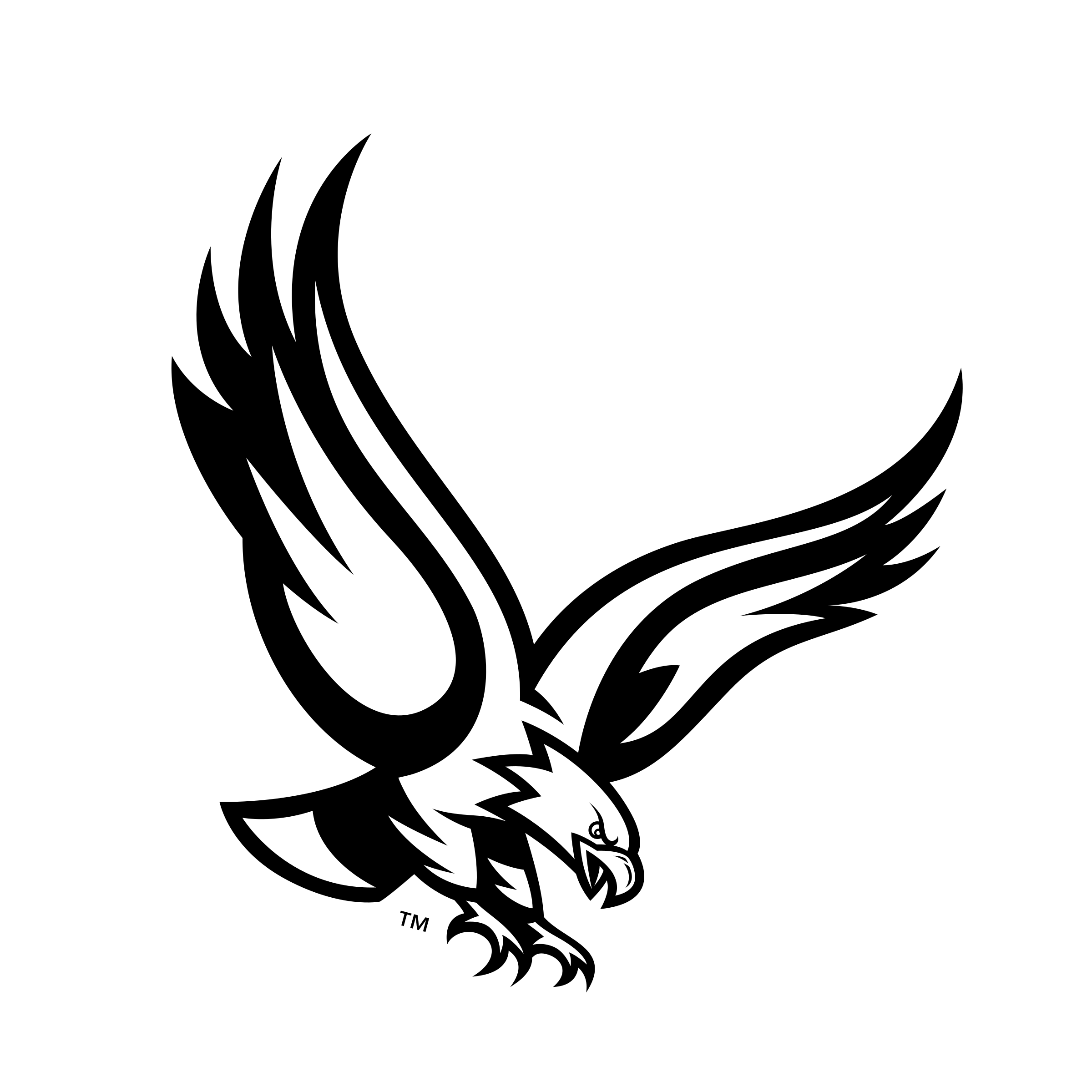 Black Line Eagle Logo - Boston College Eagles Logo PNG Transparent & SVG Vector - Freebie Supply