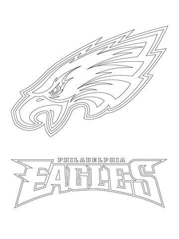 Black and White Eagle Football Logo - Philadelphia Eagles Logo coloring page | Free Printable Coloring Pages