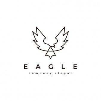 Black Line Eagle Logo - Eagle Outline Vectors, Photos and PSD files | Free Download