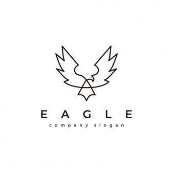 Black Line Eagle Logo - Eagle Outline Vectors, Photos and PSD files | Free Download