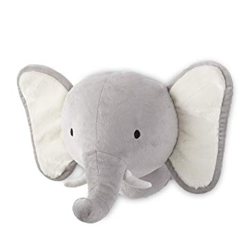 Grey Elephant Head Logo - Amazon.com: Levtex Home Baby Grey Elephant Head Wall Decor: Baby