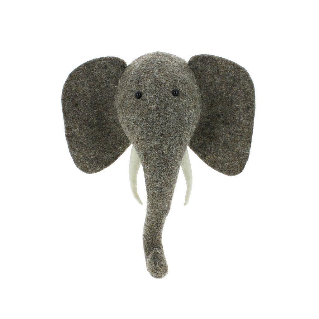 Grey Elephant Head Logo - Grey Elephant Head by Fiona Walker England