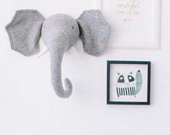 Grey Elephant Head Logo - Gray elephant head | Etsy